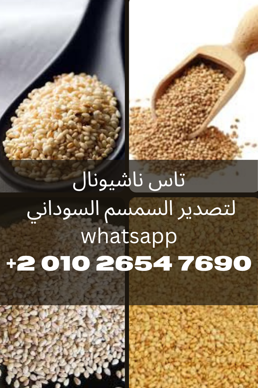 نقدّم لكم أجود أنواع السمسم السوداني الأبيض والأحمر بأعلى درجات النقاء، مع خدمات تصدير المعدات والآلات الزراعية وقطع الغيار