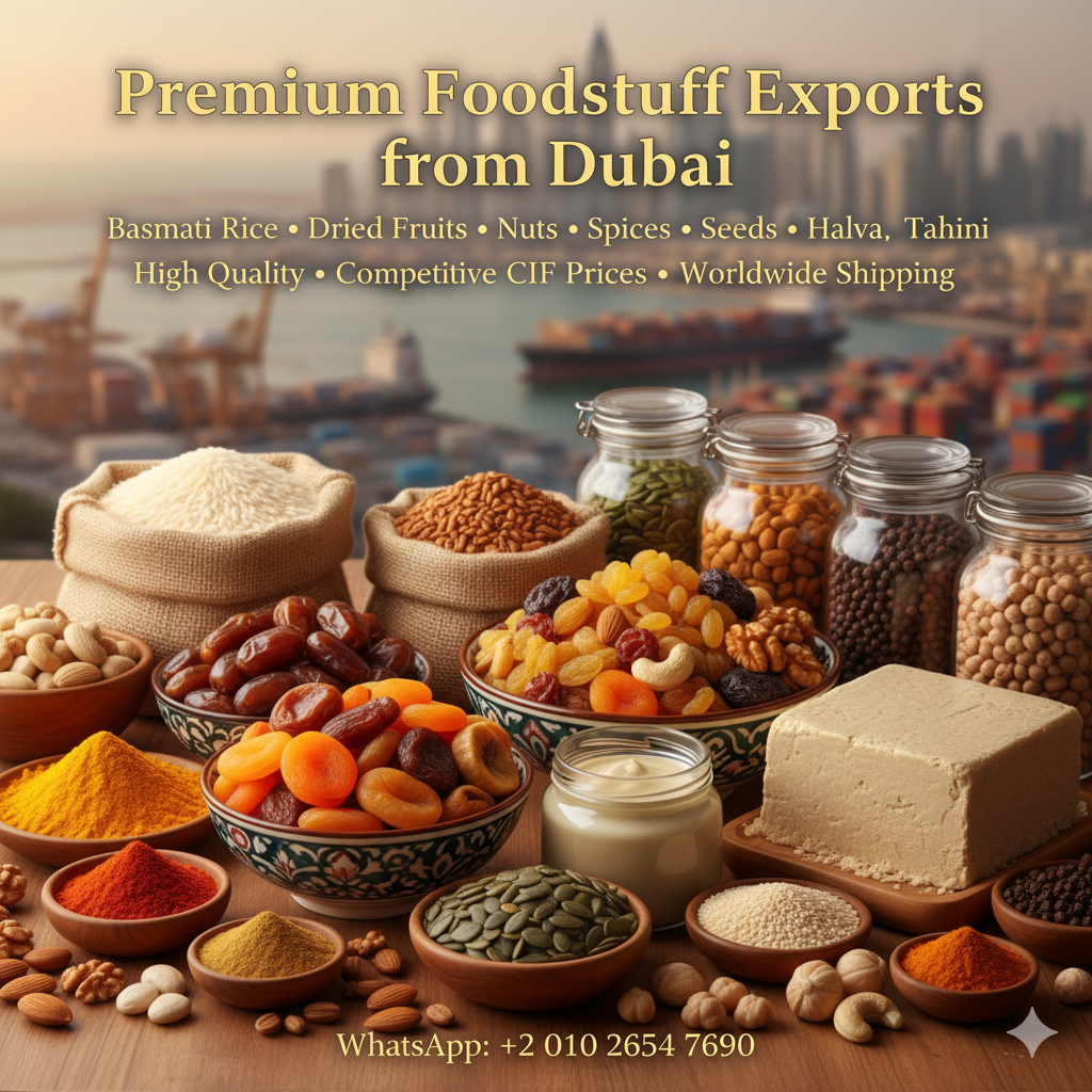 شركة المواد الغذائية في دبي – توريد وتصدير عالمي